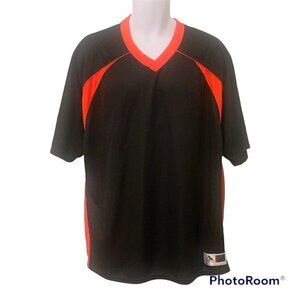 Augusta Sportswear Mens Victor Replica Jersey 2XL Short Sleeve Black Orange